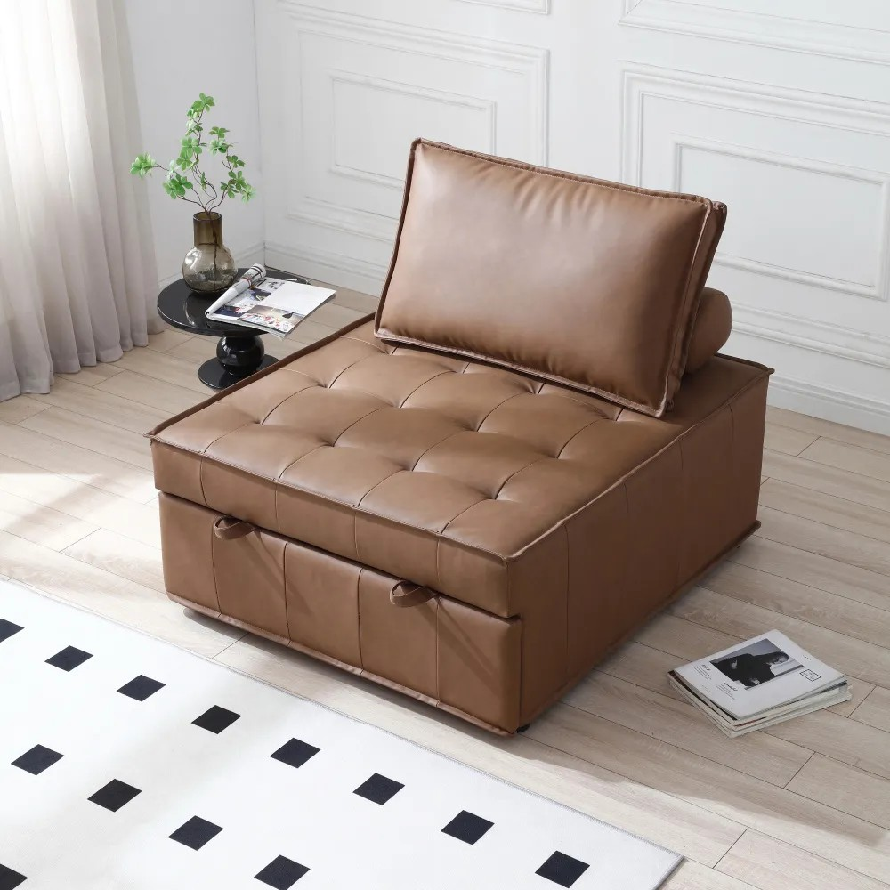 3-in-1 Pull-Out Ottoman Sofa Bed