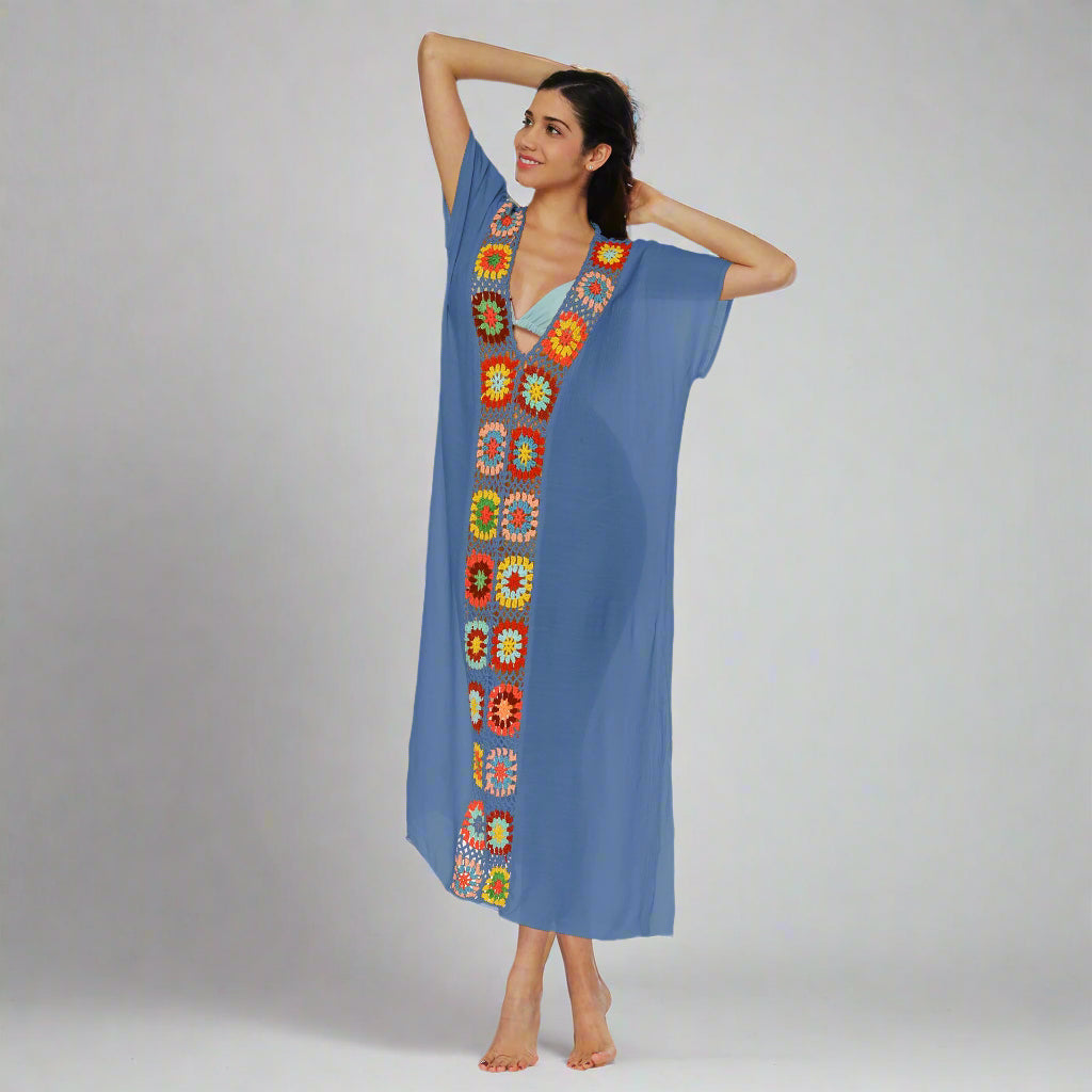 Caftan-Style Boho Beach Cover-Up