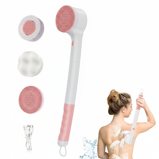 3-in-1 Electric Body scrubber with 3 Heads –  USB Rechargeable