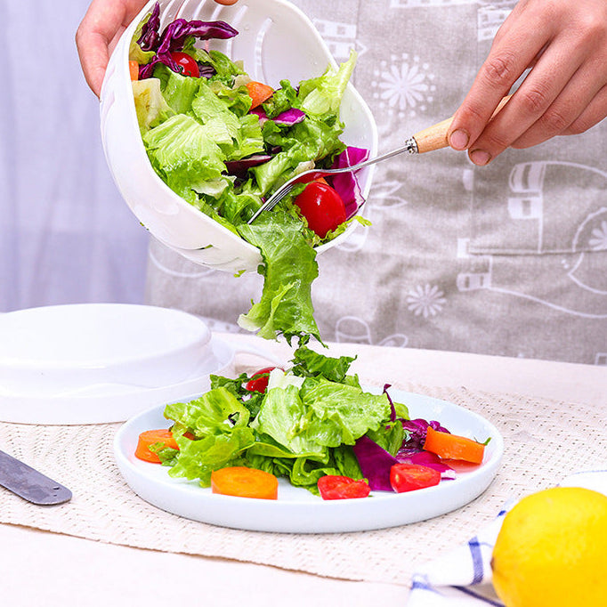 Salad & Fruit Cutter Bowl