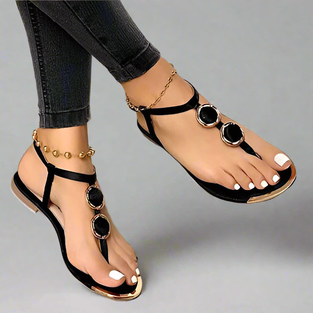 Women's T-Strap Flat Sandals