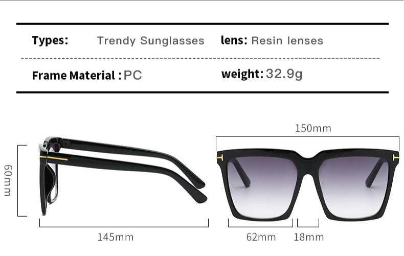 Polarized Oversized Square Sunglasses