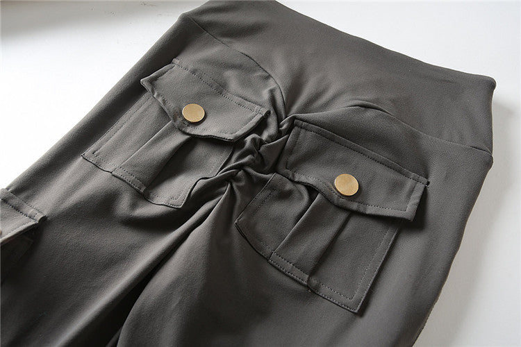 Women's High-Waisted Butt-Lifting Cargo Leggings