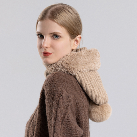 3-in-1 Women's Knit Beanie Hat