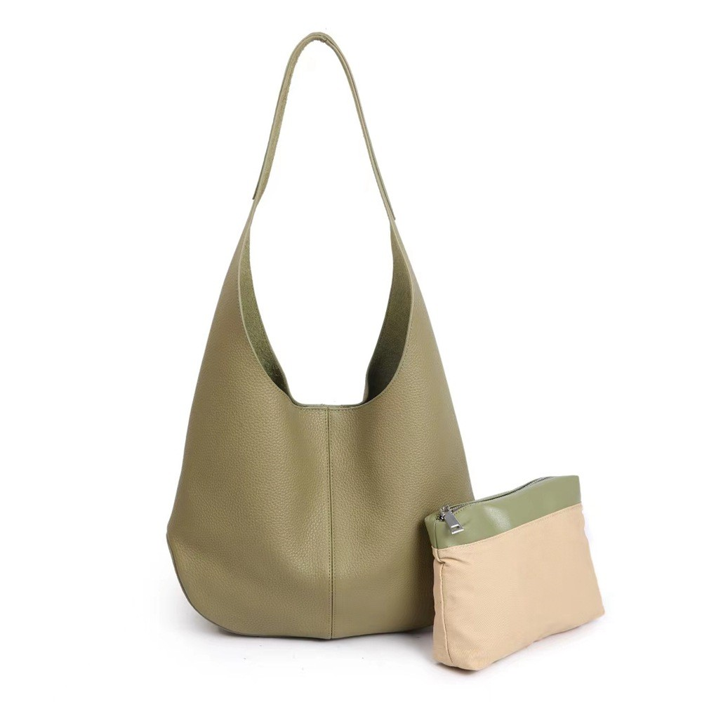 Slouchy Hobo Shoulder Bag – Genuine Cowhide Leather
