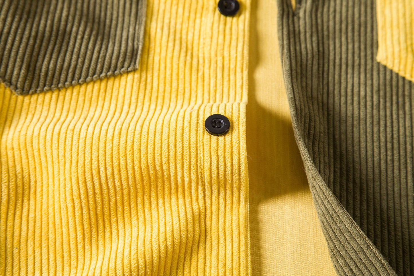 Men's Patchwork Corduroy Shirt