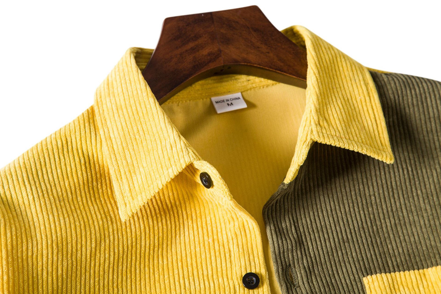 Men's Patchwork Corduroy Shirt