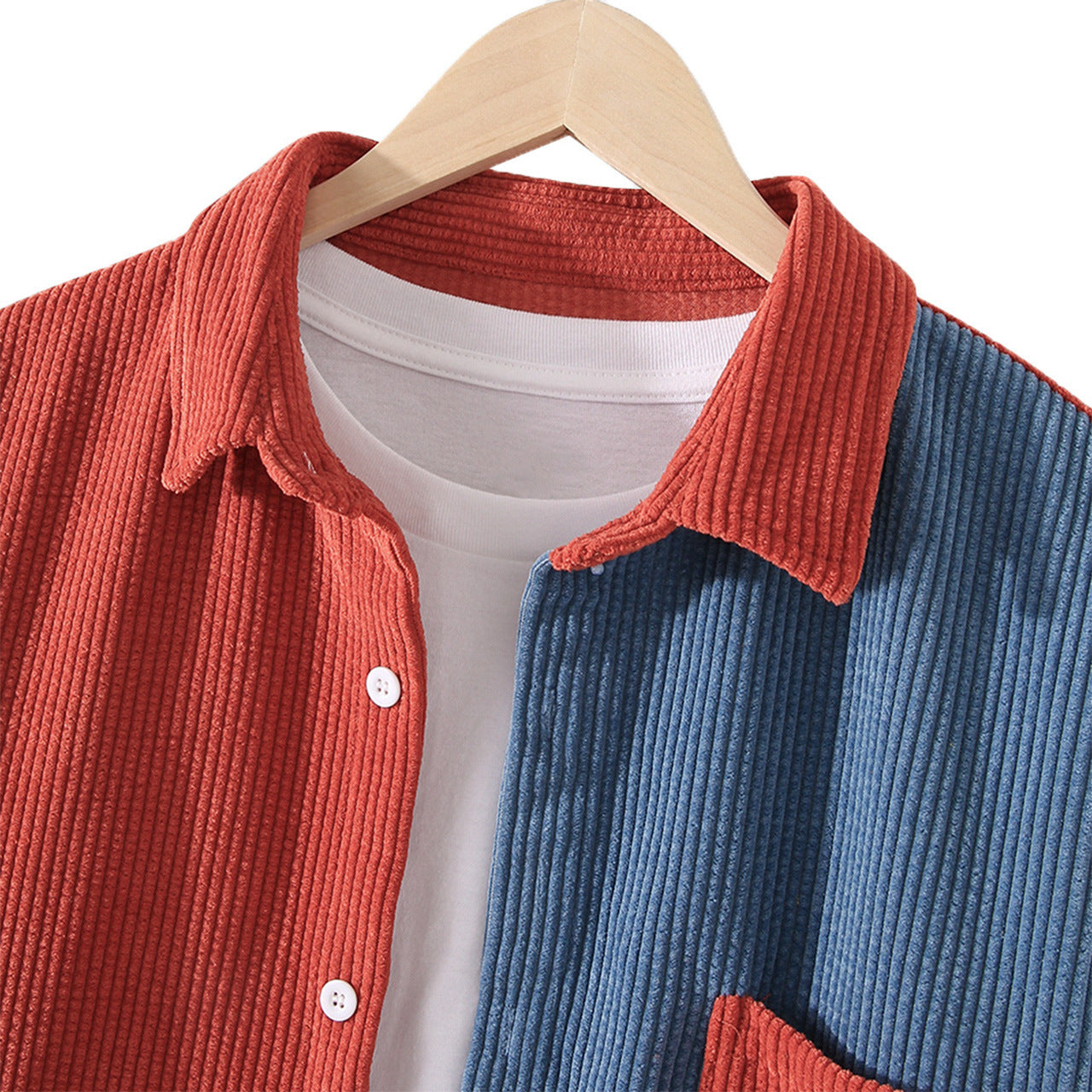 Men's Two-Tone Corduroy Shirt