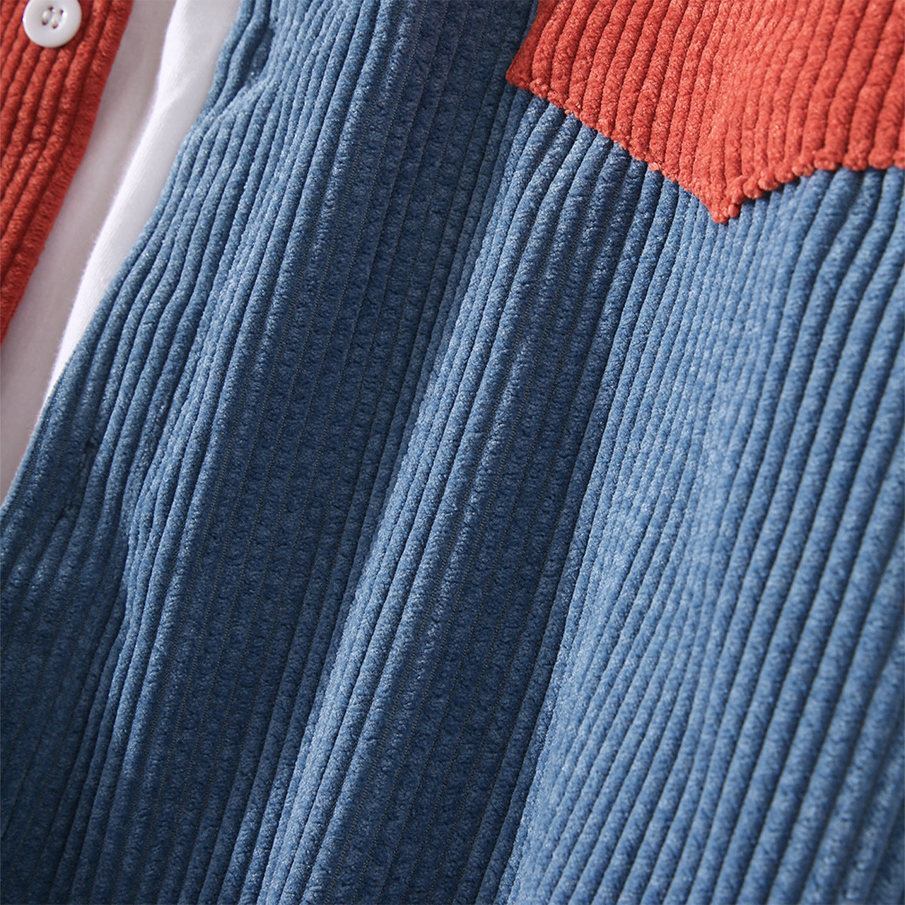 Men's Two-Tone Corduroy Shirt