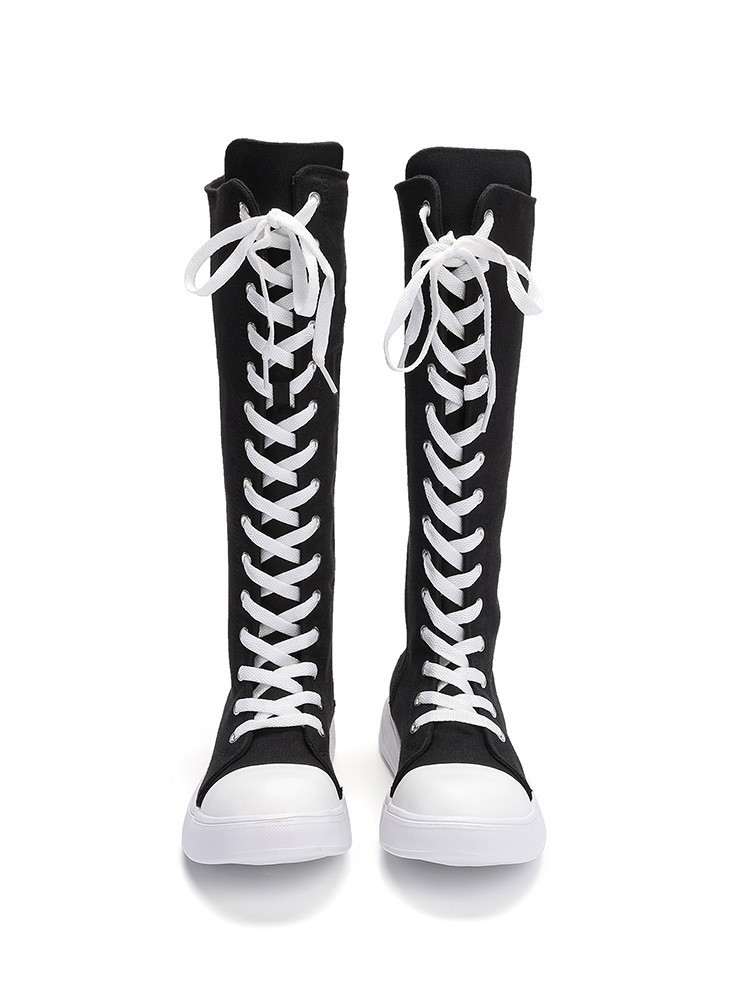 Knee-High Canvas Sneakers