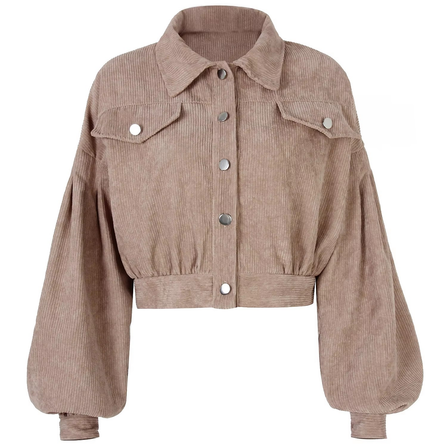 Lantern Sleeve Corduroy Jacket