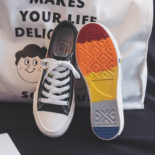 Women's Rainbow Canvas Sneakers