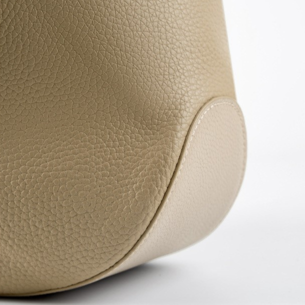 Slouchy Hobo Shoulder Bag in Genuine Cowhide Leather