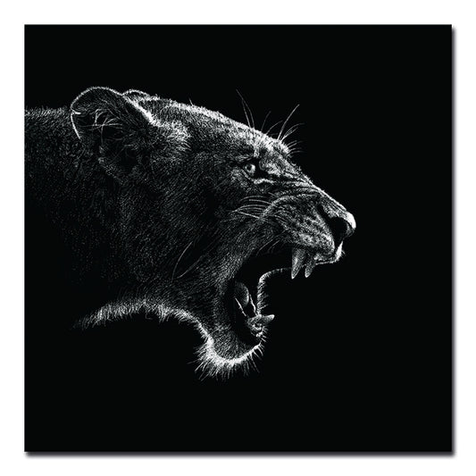 Oppidan Home "Roaring Lioness" Acrylic Wall Art (40"H x 40"W)