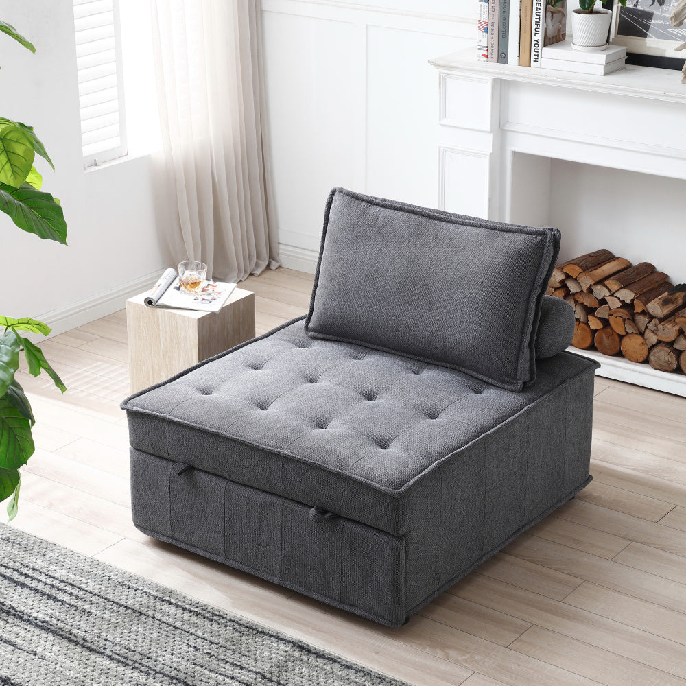 3-in-1 Pull-Out Ottoman Sofa Bed