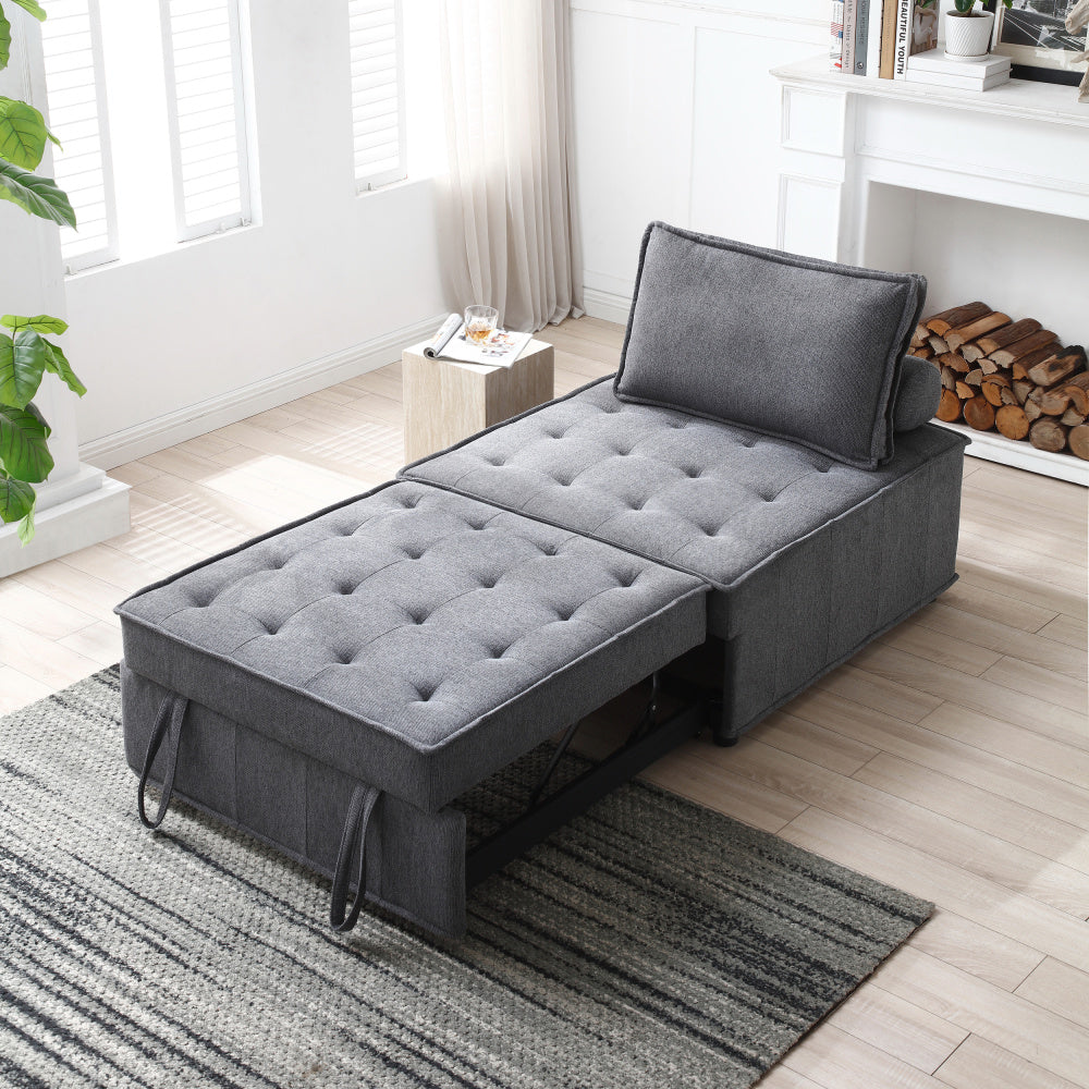 3-in-1 Pull-Out Ottoman Sofa Bed