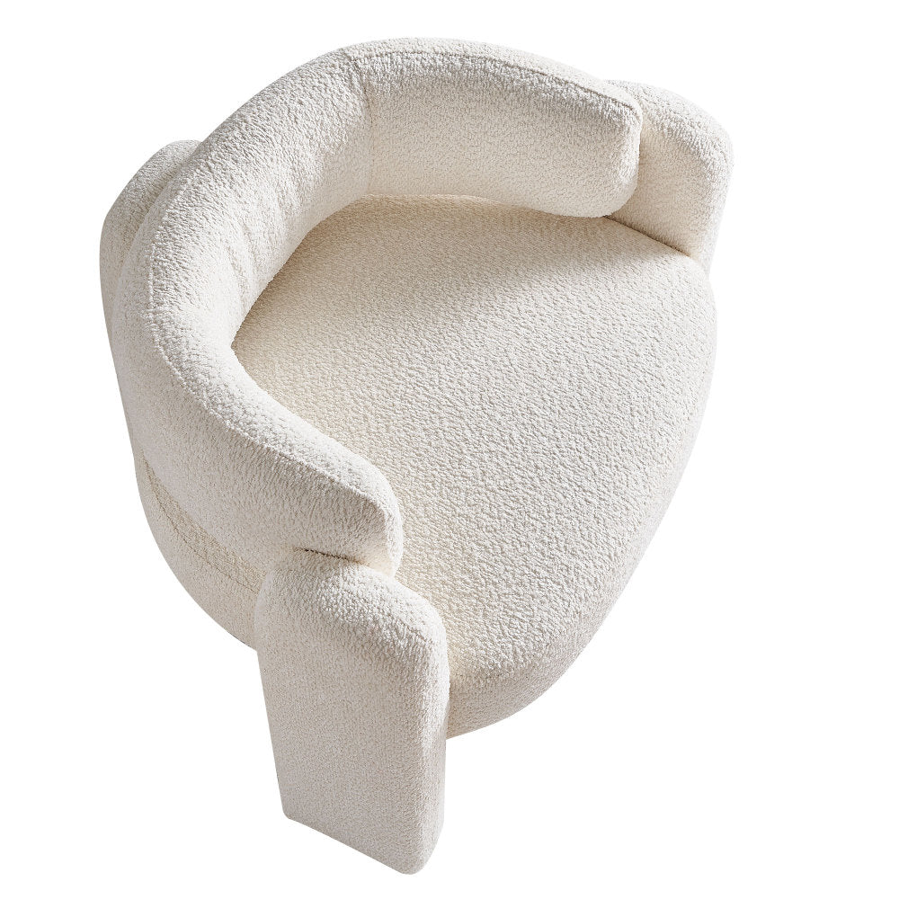 34.65" Bouclé Upholstered Accent Chair