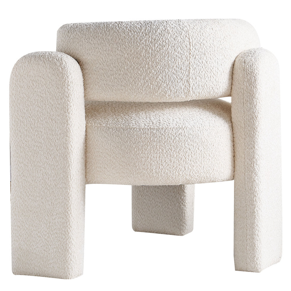 34.65" Bouclé Upholstered Accent Chair