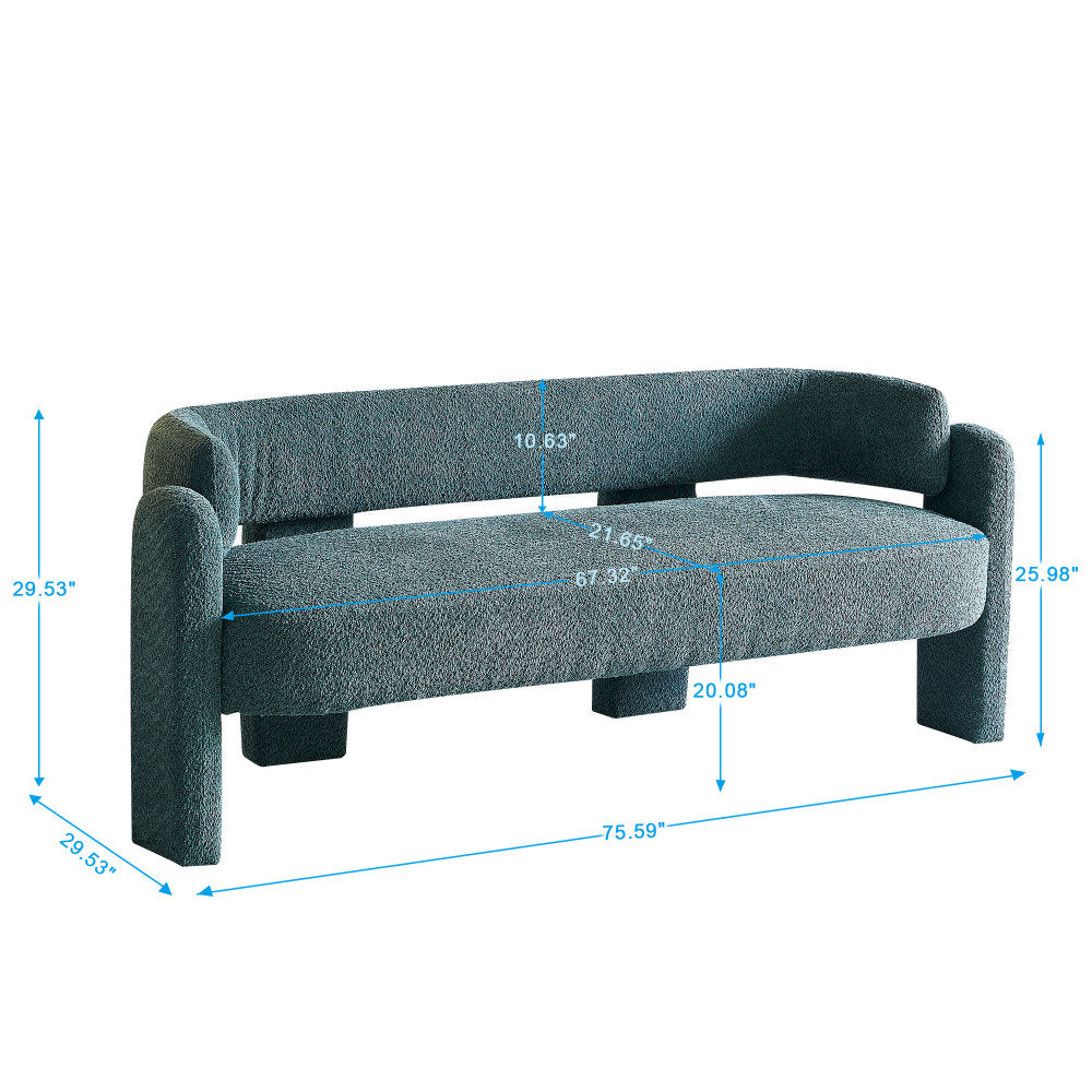 Bouclé Upholstery Modern Sofa