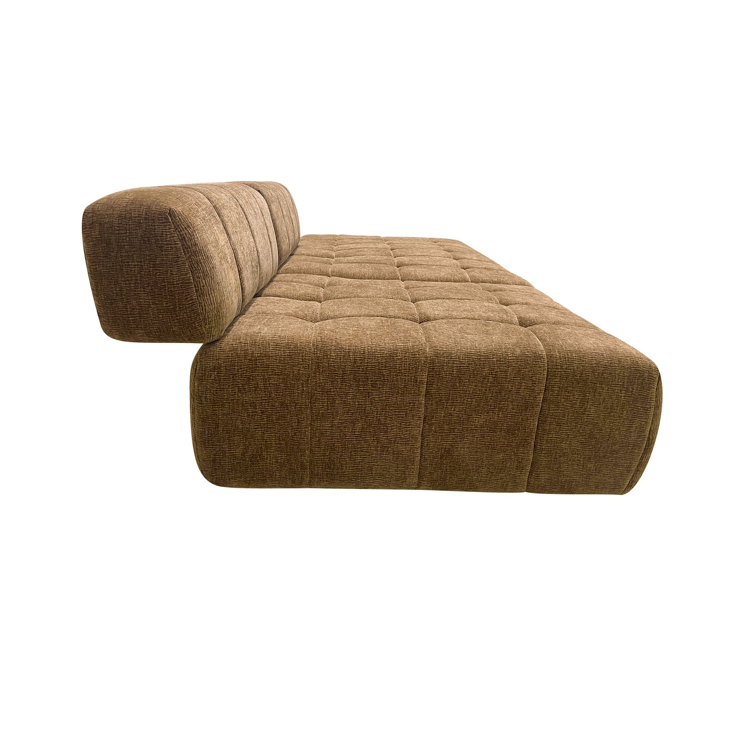 Luxury Fabric Piano Key Combination Modular Sofa, Brown