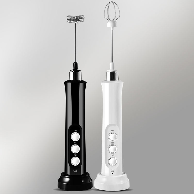 3-in-1 Handheld 3-Speed Electric Milk Frother and Mixer - USB Rechargeable
