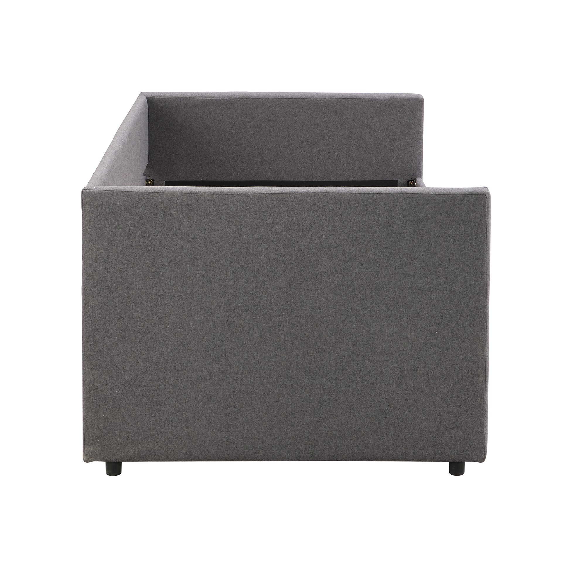 90x200 cm Upholstered Sofa Bed with Pull-Out Trundle Bed