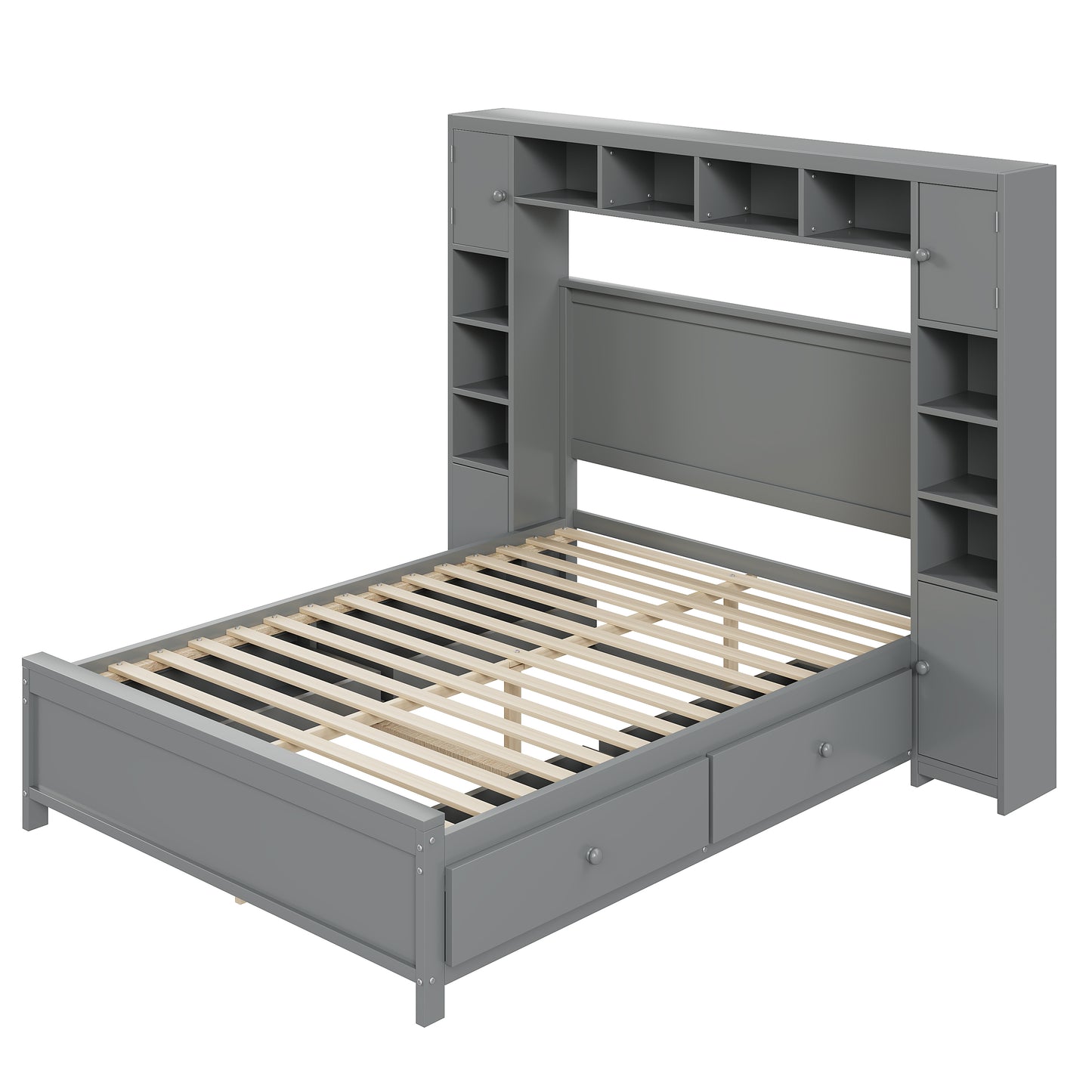 140x200 cm Full Size Platform Storage Bed