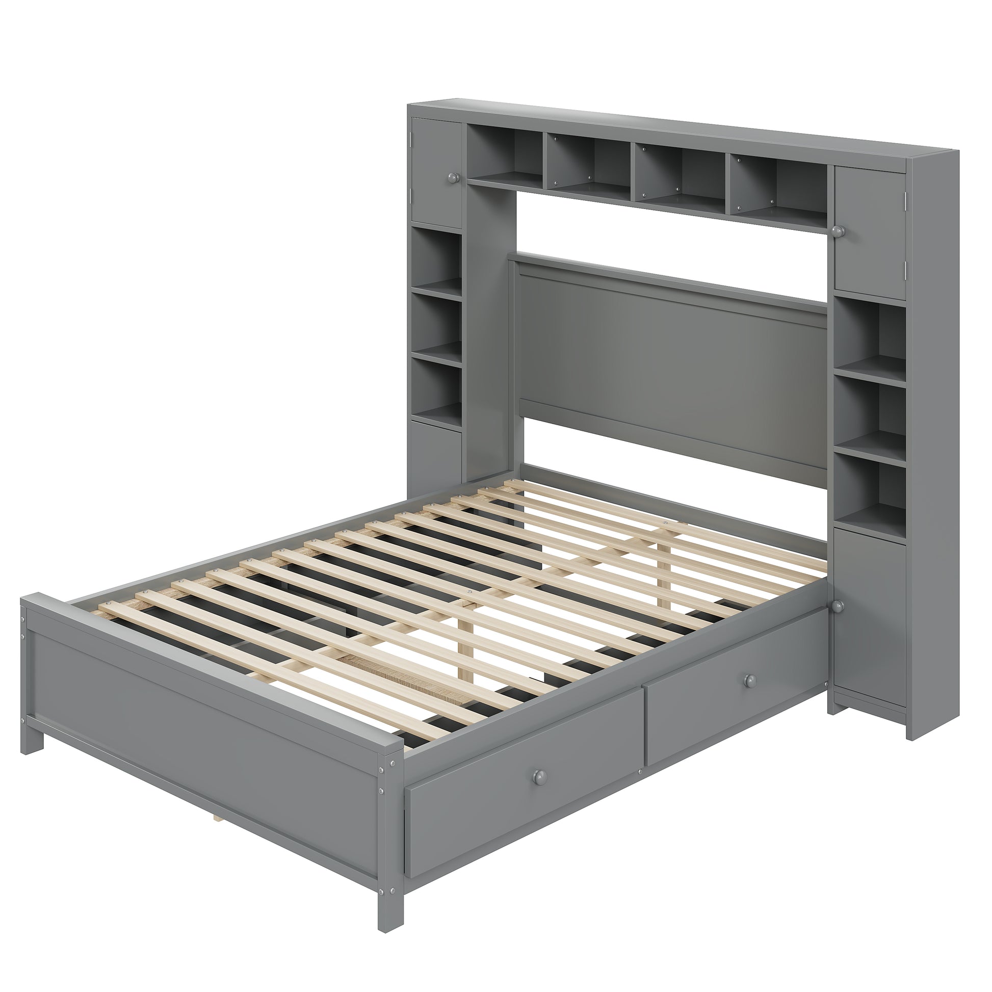 140x200 cm Full Size Platform Storage Bed