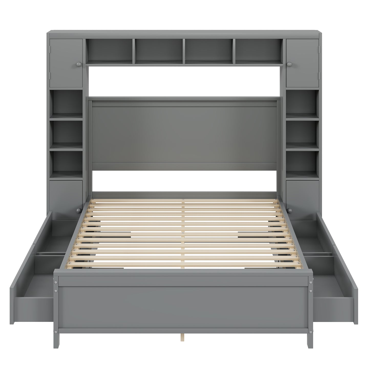 140x200 cm Full Size Platform Storage Bed