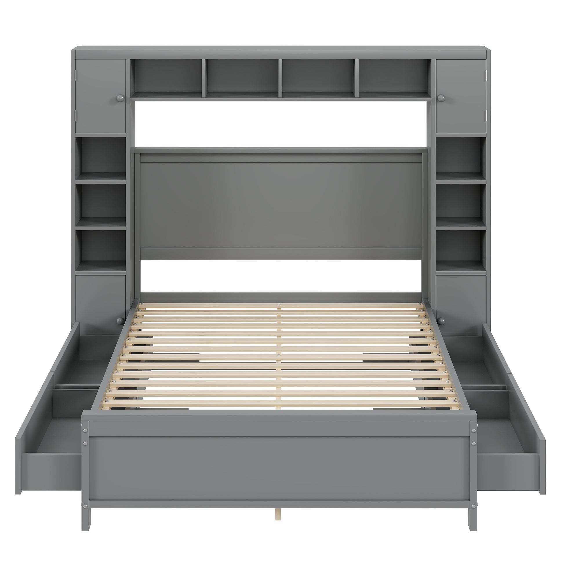 140x200 cm Full Size Platform Storage Bed