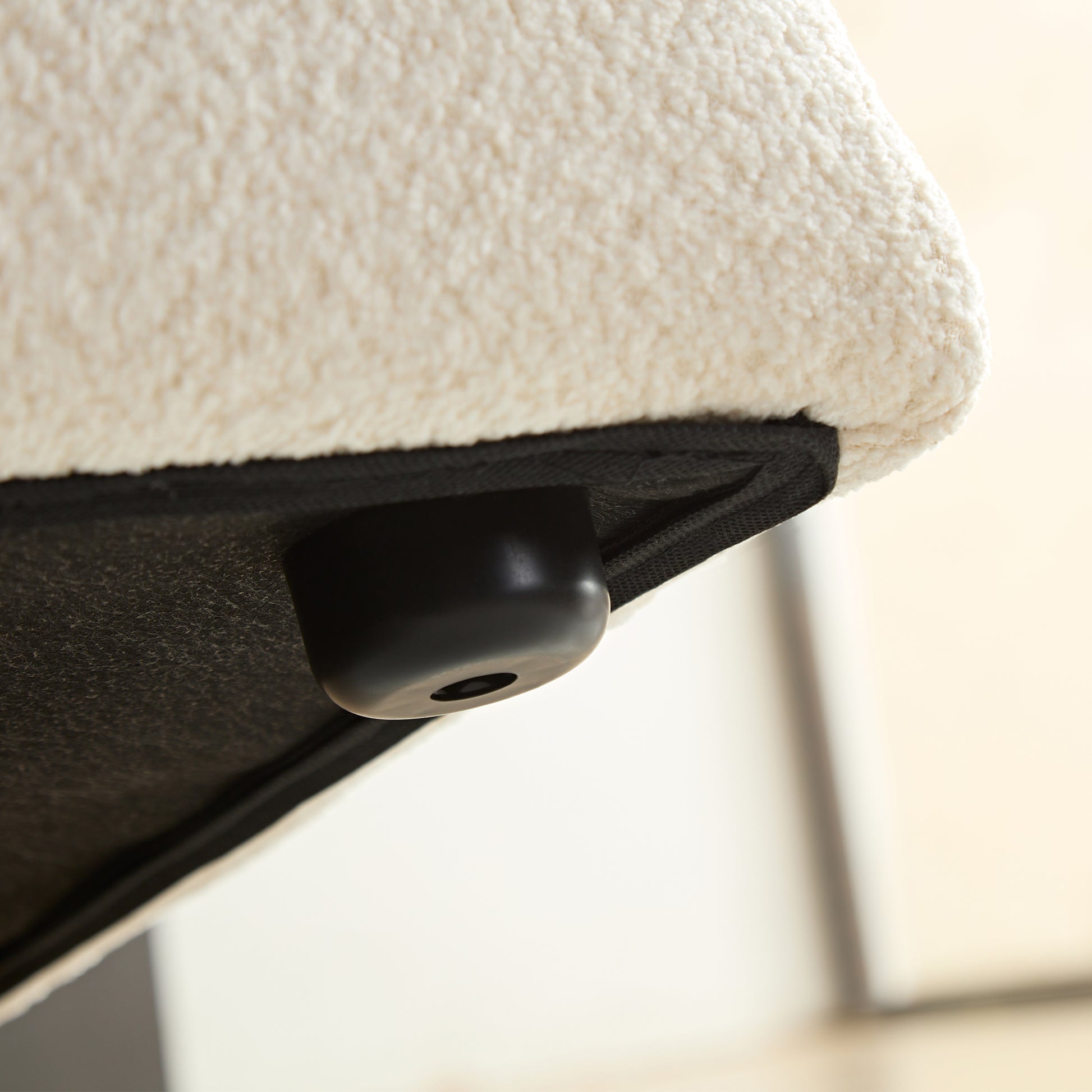 3 Seater Lambswool Fabric Sofa with High-Density Sponge Filling