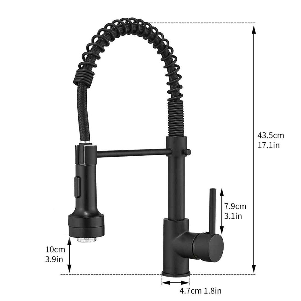 LED Commercial Kitchen Faucet with Pull Down Sprayer, Single Handle, Single Lever Kitchen Sink Faucet