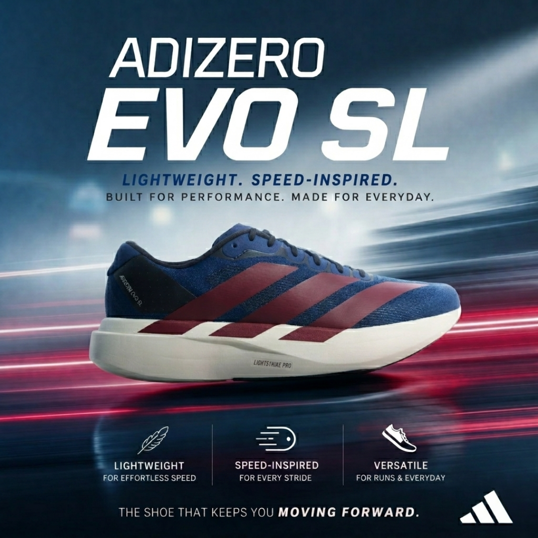 ADIDAS Men's Adizero EVO SL Running Shoes – Dark Blue
