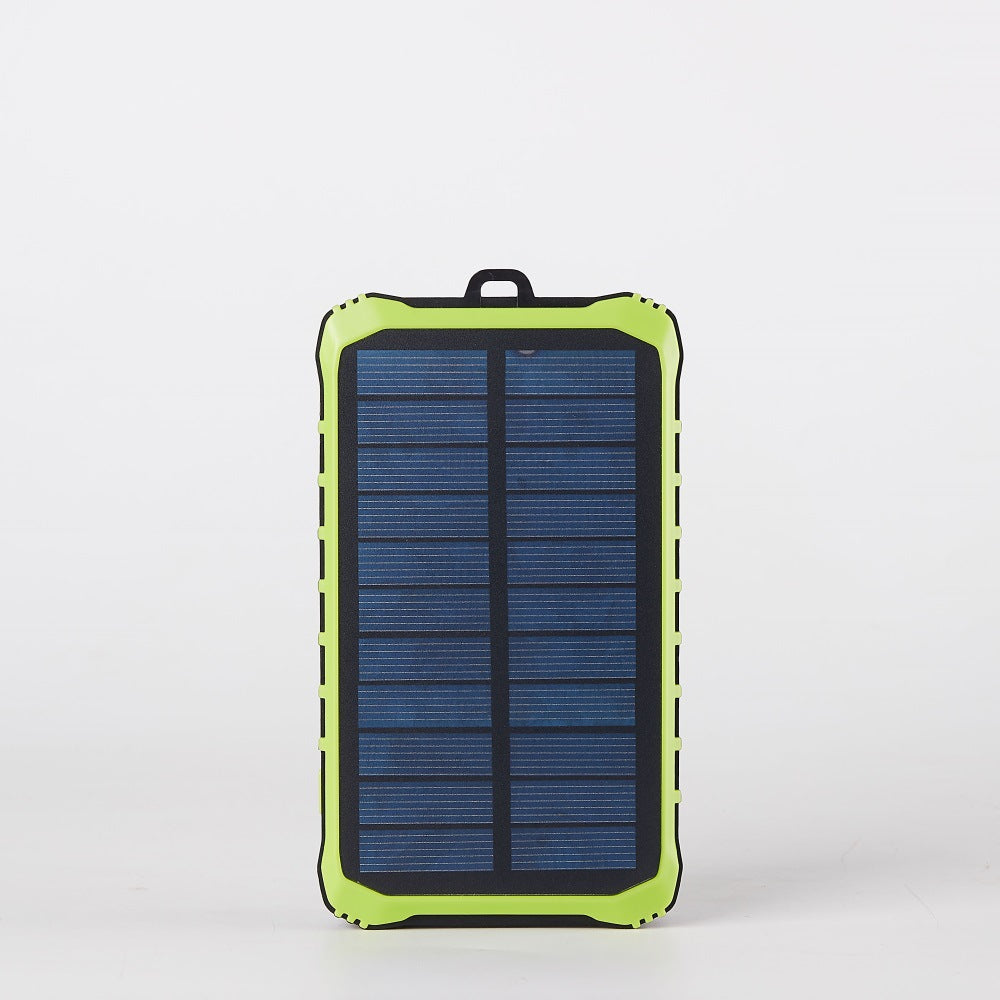 12000mAh Hand-Cranked Solar Fast Charging Power Bank with Dual USB, Micro Input, LED Light