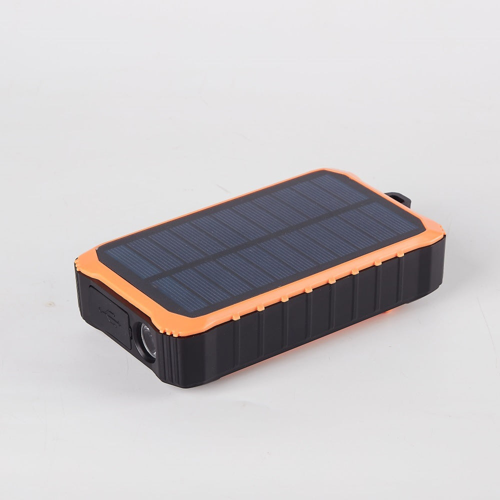 12000mAh Hand-Cranked Solar Fast Charging Power Bank with Dual USB, Micro Input, LED Light