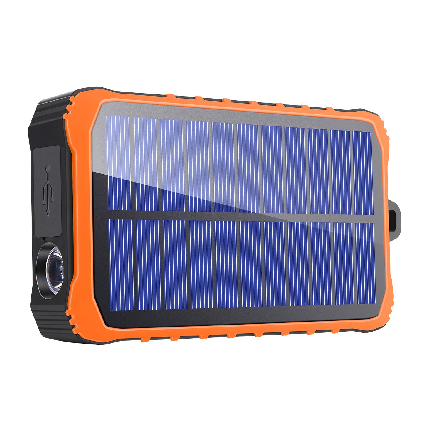 12000mAh Hand-Cranked Solar Fast Charging Power Bank with Dual USB, Micro Input, LED Light