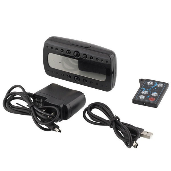 Full HD 1080P Hidden Camera Alarm Clock with IR Night Vision and Motion Detection