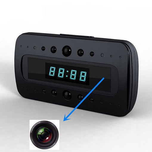 Full HD 1080P Hidden Camera Alarm Clock with Night Vision and Motion Detection