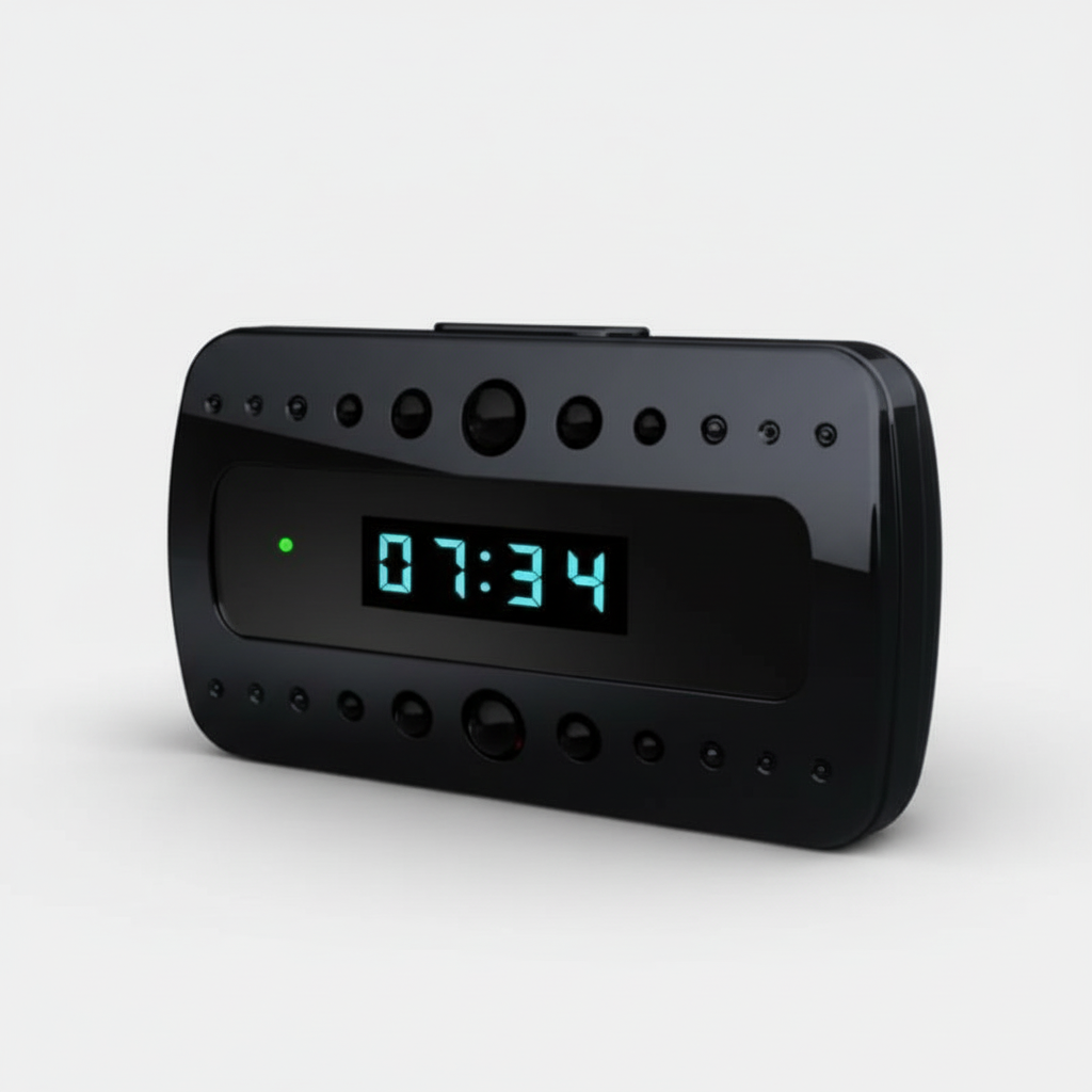 Full HD 1080P Hidden Camera Alarm Clock with IR Night Vision and Motion Detection
