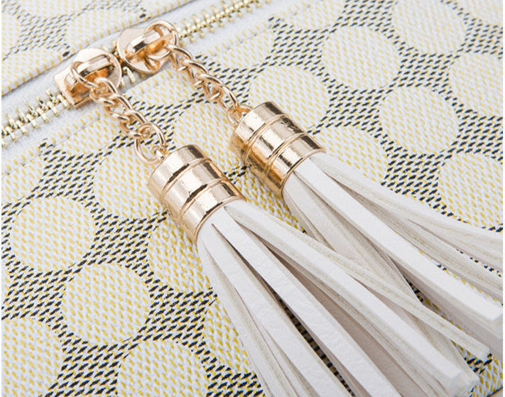 4-Piece Polka PU Leather Handbag Set