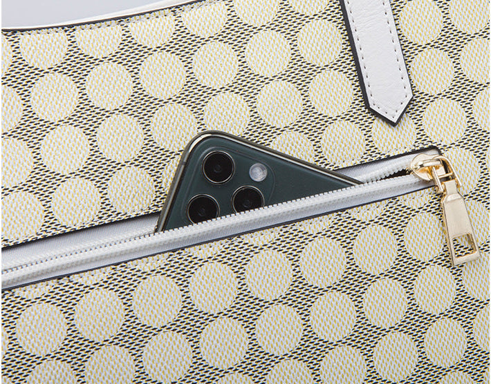 4-Piece Polka PU Leather Handbag Set