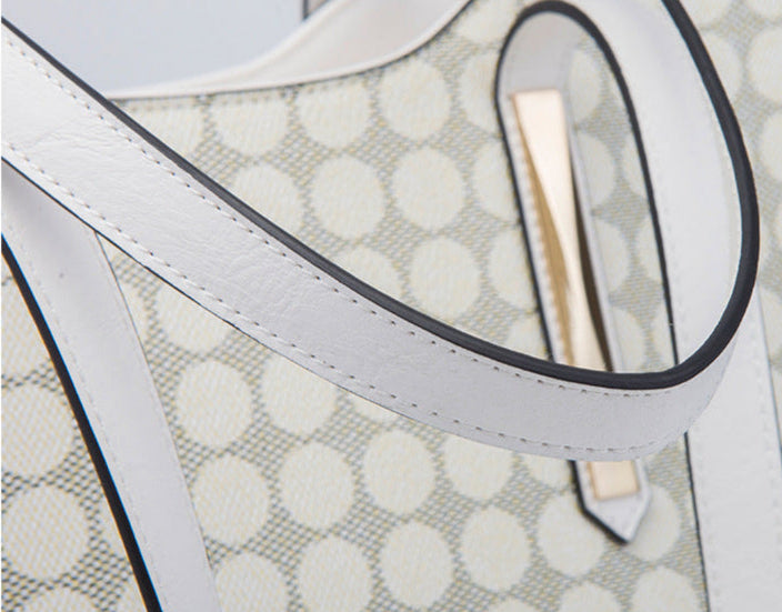 4-Piece Polka PU Leather Handbag Set