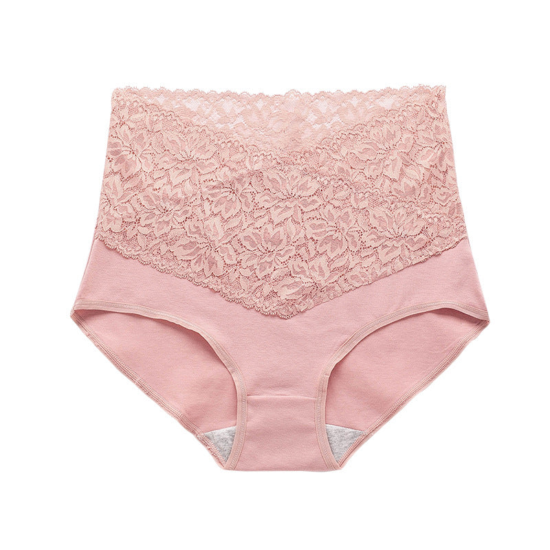 High-Waisted Seamless Lace Panties