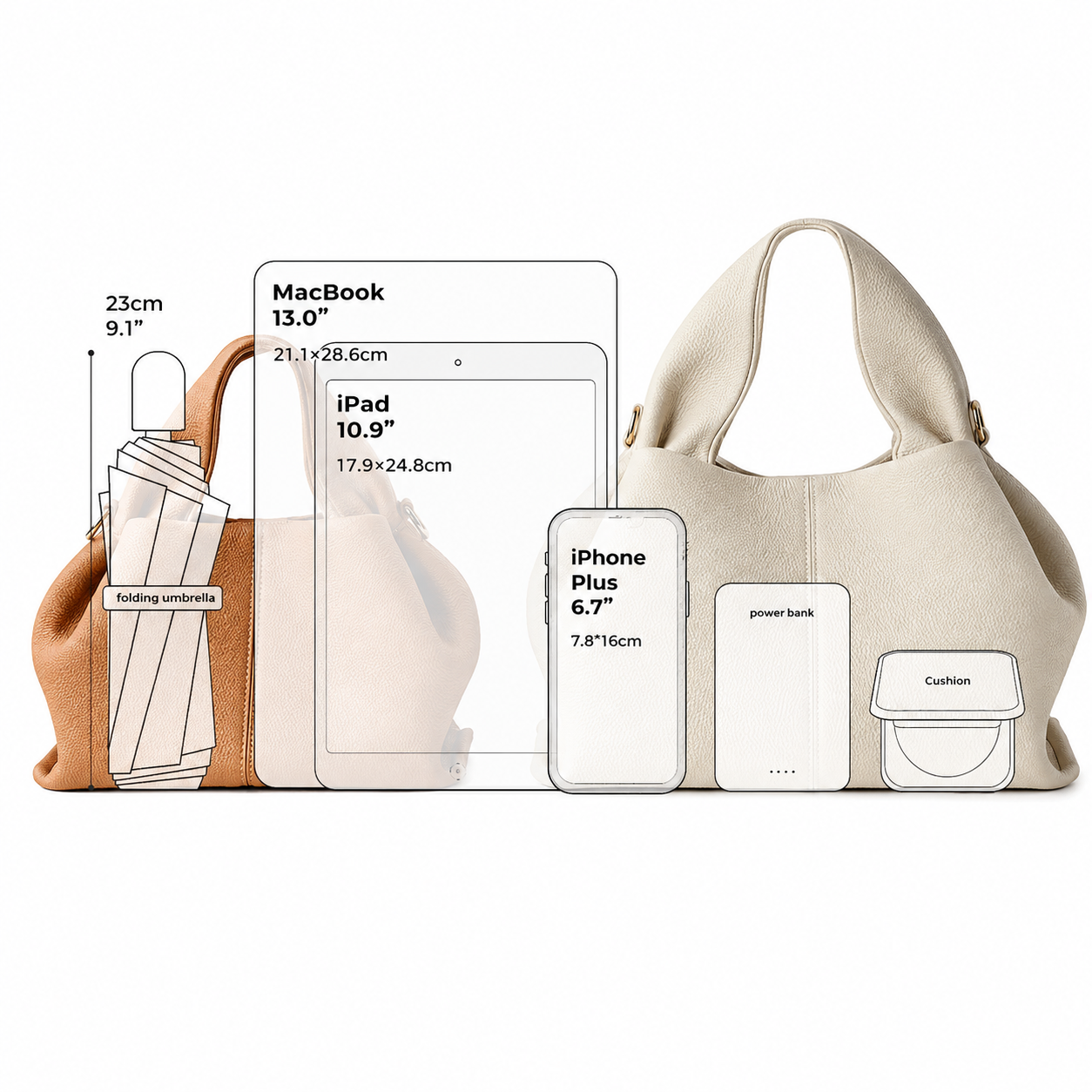 Polène Numéro Neuf Mini Handbag – Genuine Cowhide Leather