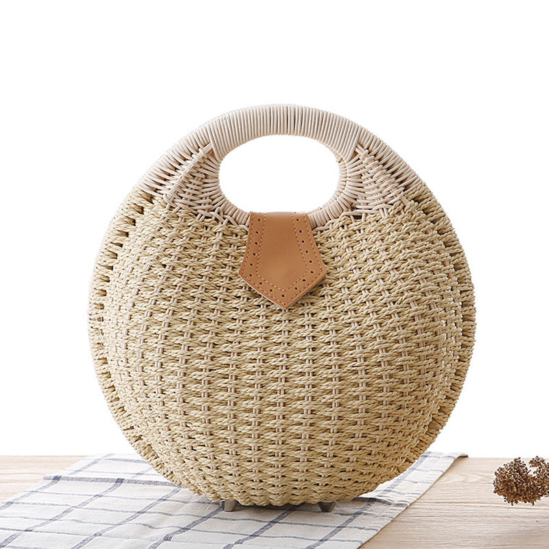 Rattan Shell Handbag