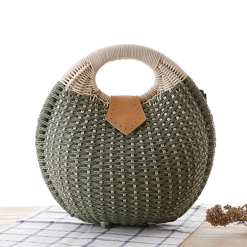 Rattan Shell Handbag