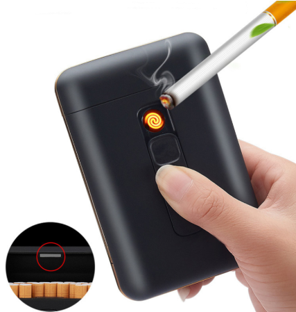 2-in-1 Waterproof Electronic Cigarette Lighter and Case for 20 Pcs