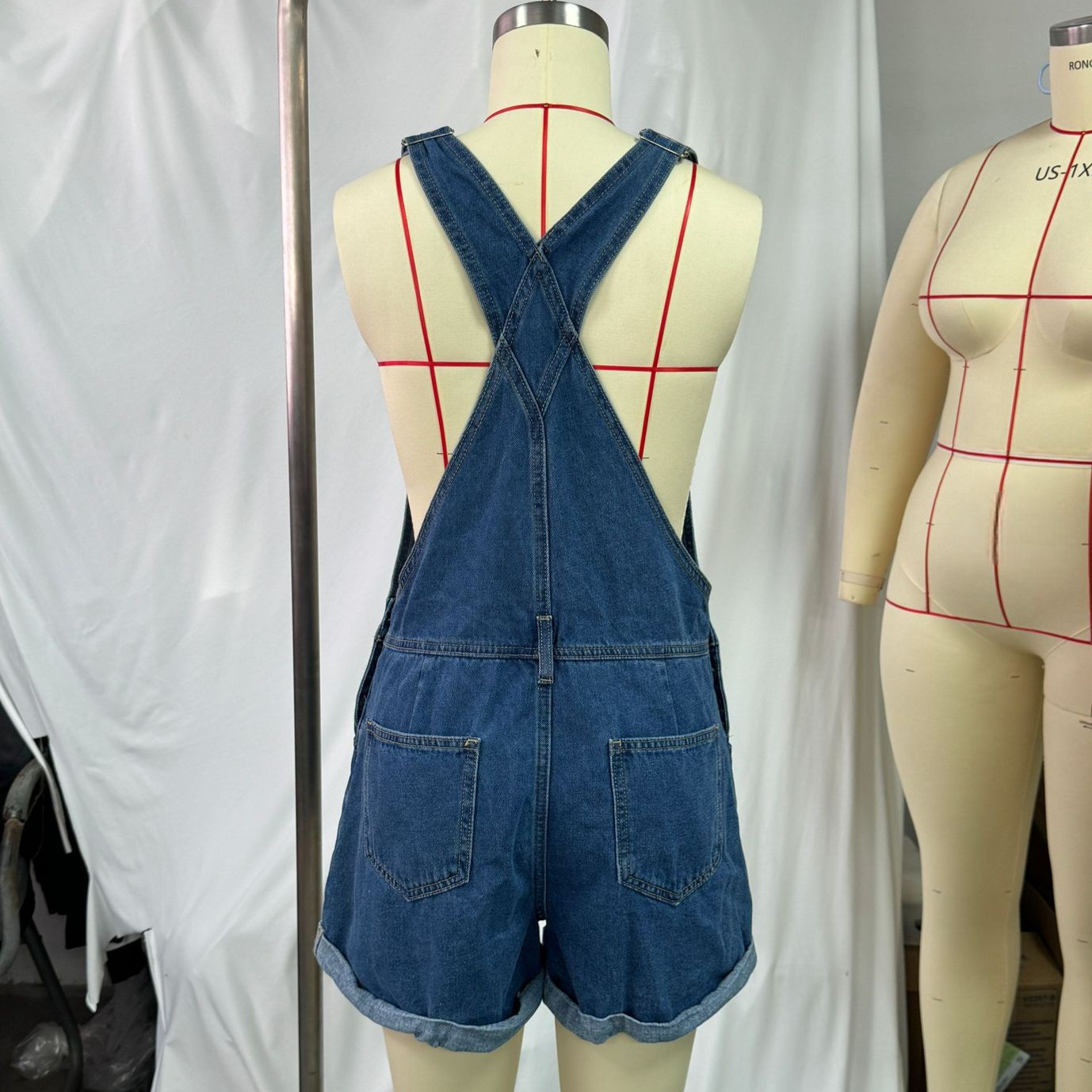 Women's Multi-Pocket Overall Shorts