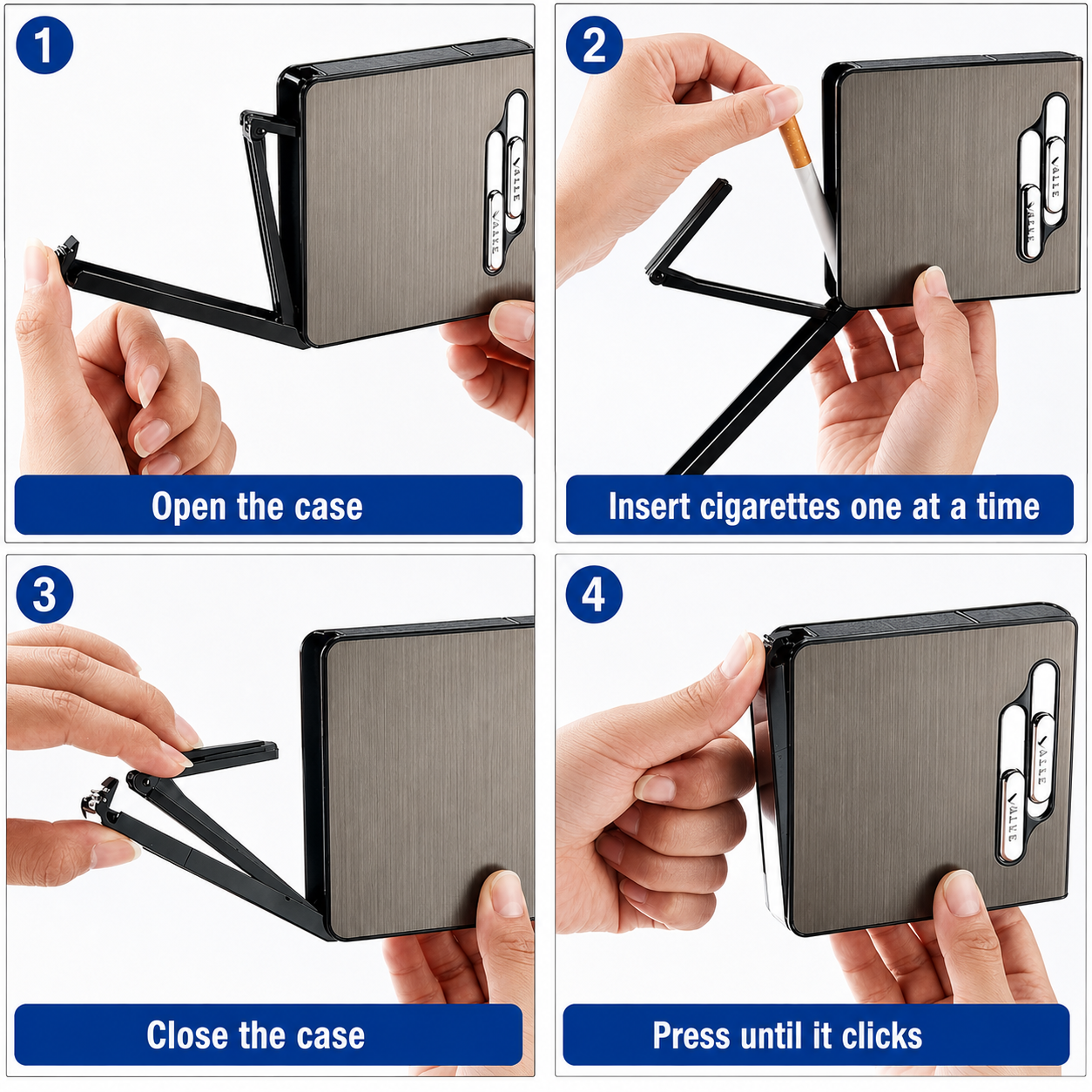 2-in-1 USB Rechargeable Windproof Lighter & Cigarette Case