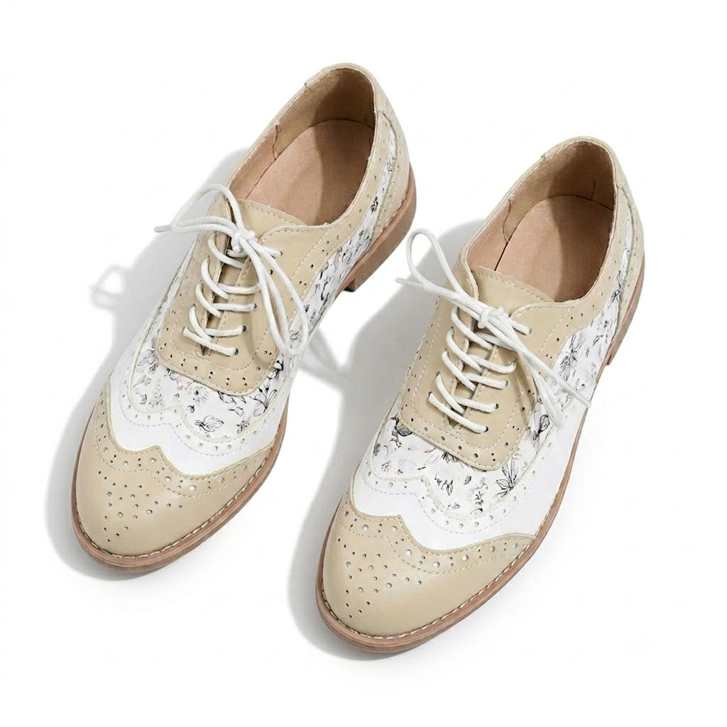 Women's Color-Block Brogue Oxfords